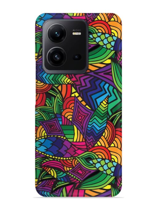 Abstract Multicolor Seamless Snap Case for Vivo V25 (5G) Zapvi