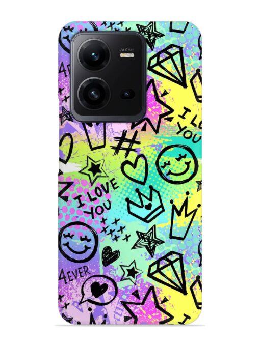 Bright Seamless Pattern Snap Case for Vivo V25 (5G) Zapvi