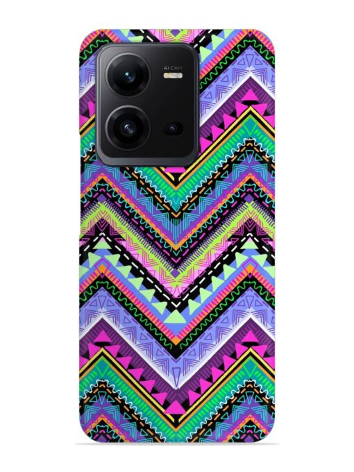 Tribal Aztec Print Snap Case for Vivo V25 (5G) Zapvi