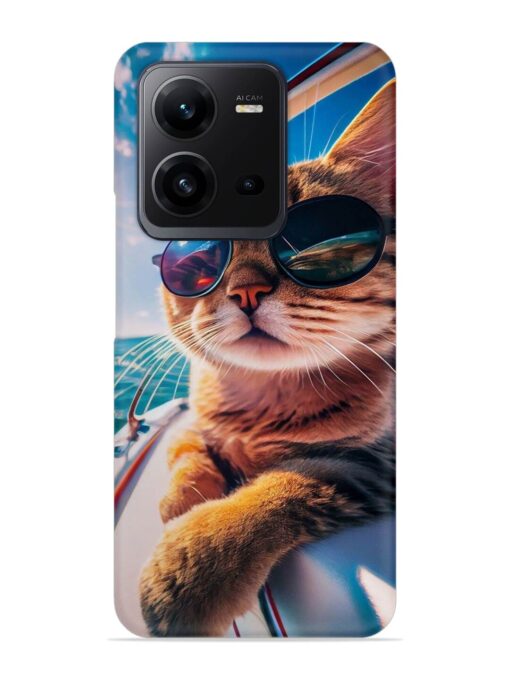 Cat In Style Snap Case for Vivo V25 (5G) Zapvi