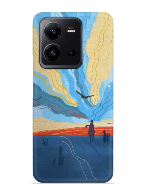 Minimal Abstract Landscape Snap Case for Vivo V25 (5G) Zapvi