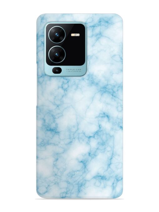 Blue White Natural Marble Snap Case for Vivo V25 Pro (5G)