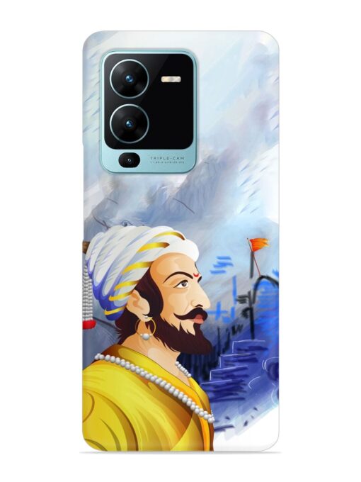 Shivaji Maharaj Color Paint Art Snap Case for Vivo V25 Pro (5G) Zapvi