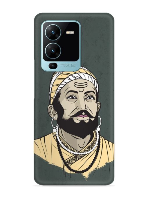 Shivaji Maharaj Vector Art Snap Case for Vivo V25 Pro (5G)