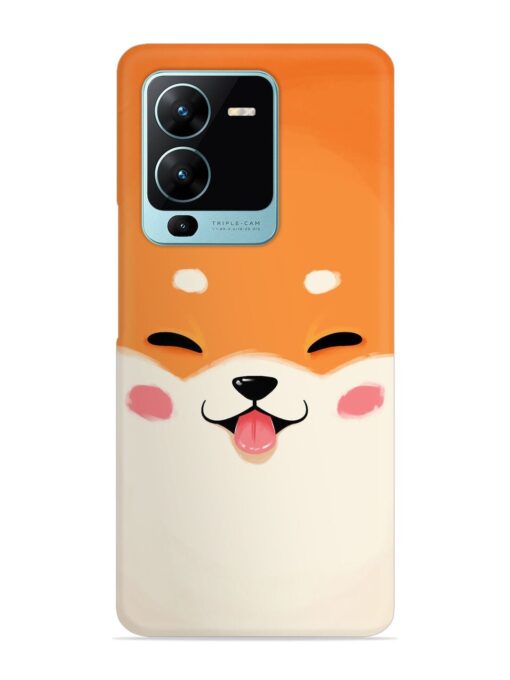 Cute Dog Face Vector Snap Case for Vivo V25 Pro (5G) Zapvi