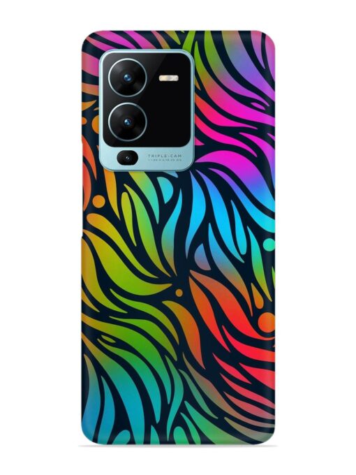 Abstract Leaf Design Snap Case for Vivo V25 Pro (5G) Zapvi