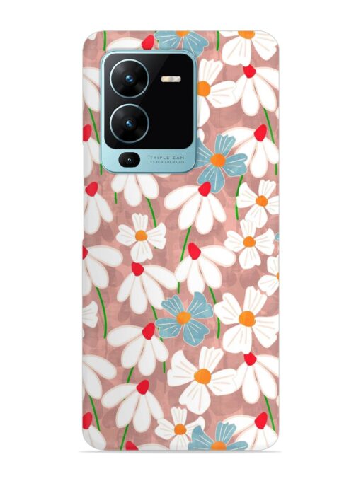 Abstract Petal Flowers Snap Case for Vivo V25 Pro (5G) Zapvi