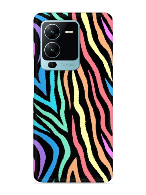 Colorful Abstract Zebra Snap Case for Vivo V25 Pro (5G) Zapvi