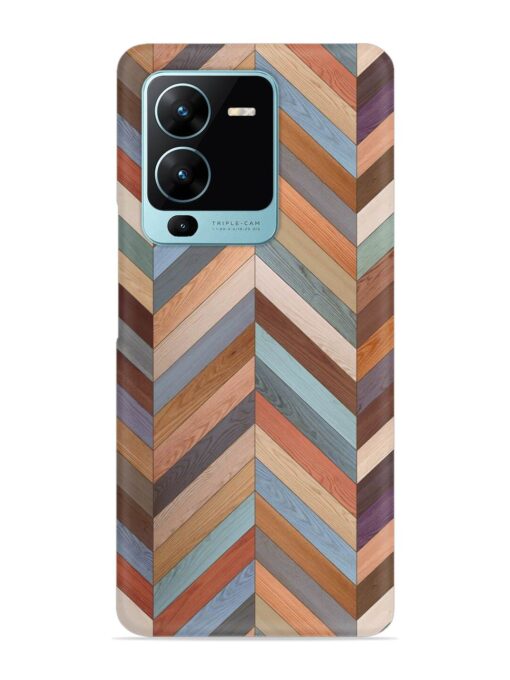 Seamless Wood Parquet Snap Case for Vivo V25 Pro (5G) Zapvi