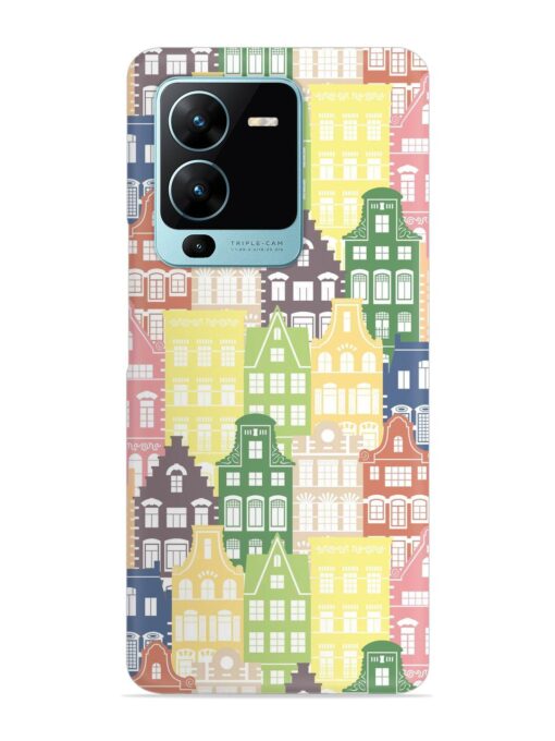 Seamless Shapes Pattern Snap Case for Vivo V25 Pro (5G) Zapvi