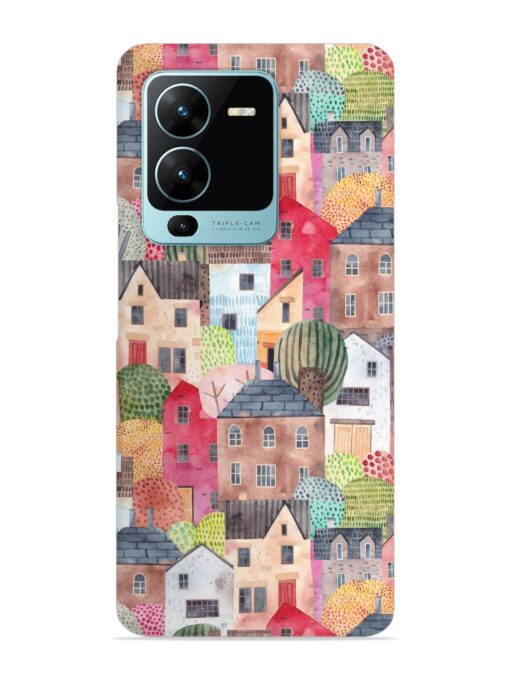 Abstract Seamless Pattern Snap Case for Vivo V25 Pro (5G) Zapvi