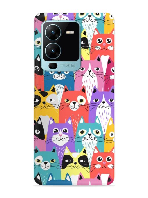 Funny Cartoon Cats Snap Case for Vivo V25 Pro (5G) Zapvi