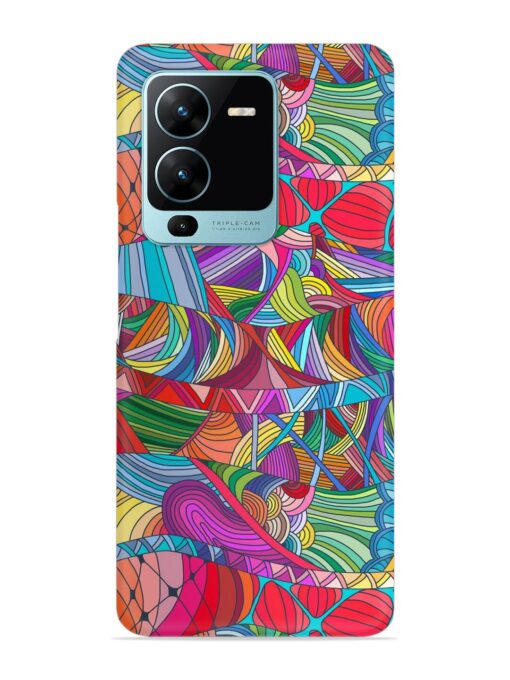 Seamless Patterns Hand Drawn Snap Case for Vivo V25 Pro (5G) Zapvi