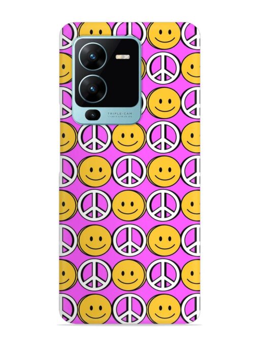 Smiley Face Peace Snap Case for Vivo V25 Pro (5G)