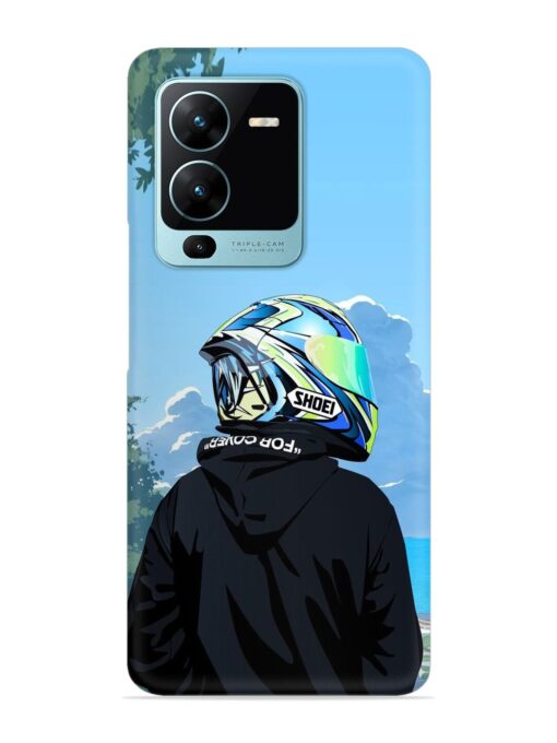 Rider With Helmet Snap Case for Vivo V25 Pro (5G) Zapvi