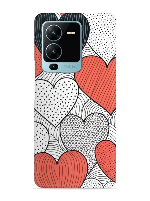 Girly Heart Seamless Snap Case for Vivo V25 Pro (5G) Zapvi