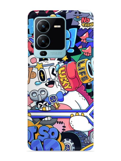 Universal Doodle Snap Case for Vivo V25 Pro (5G) Zapvi