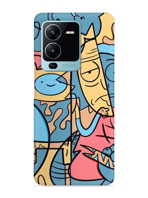 Silly Face Doodle Snap Case for Vivo V25 Pro (5G) Zapvi