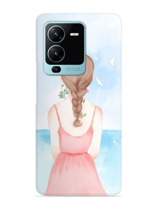 Watercolor Girl Vector Snap Case for Vivo V25 Pro (5G) Zapvi