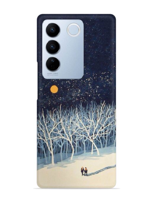 Full Moon Snowshoe Tour Snap Case for Vivo V27 (5G)