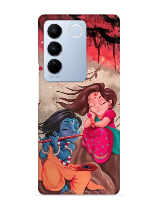 Radhe Krishna Water Art Snap Case for Vivo V27 (5G) Zapvi