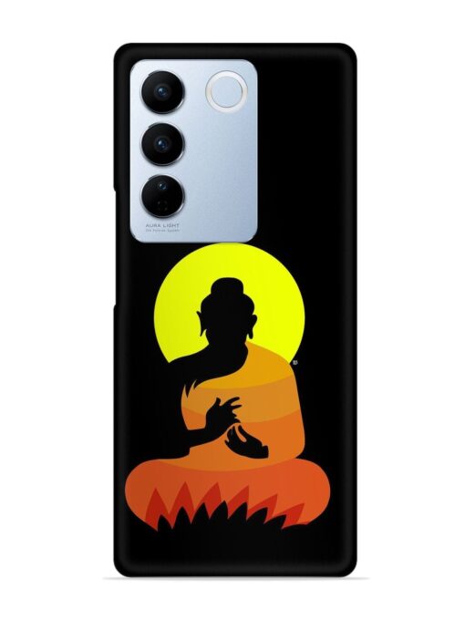 Buddha Art Black Snap Case for Vivo V27 (5G)