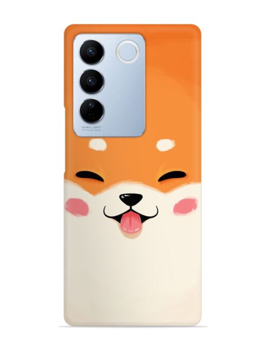 Cute Dog Face Vector Snap Case for Vivo V27 (5G) Zapvi