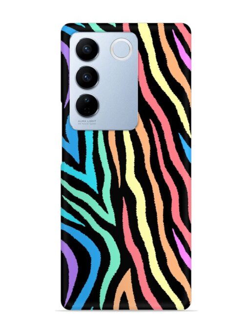 Colorful Abstract Zebra Snap Case for Vivo V27 (5G)