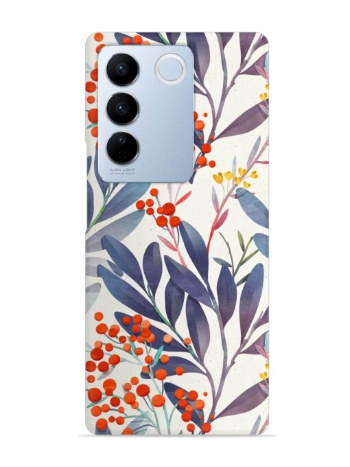 Seamless Floral Pattern Snap Case for Vivo V27 (5G) Zapvi