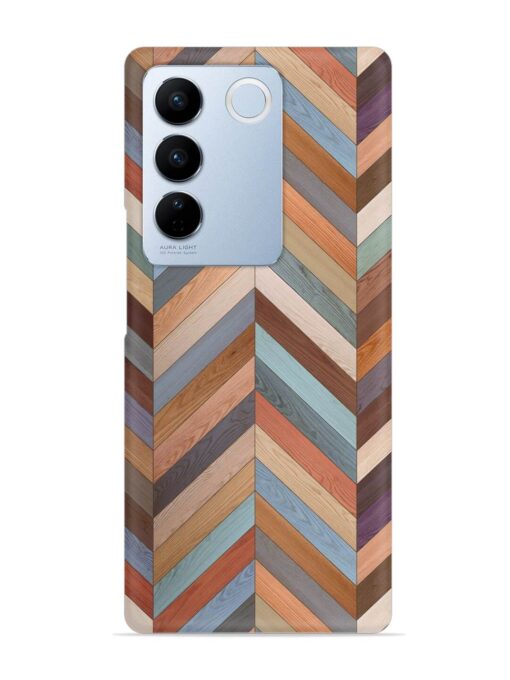 Seamless Wood Parquet Snap Case for Vivo V27 (5G) Zapvi