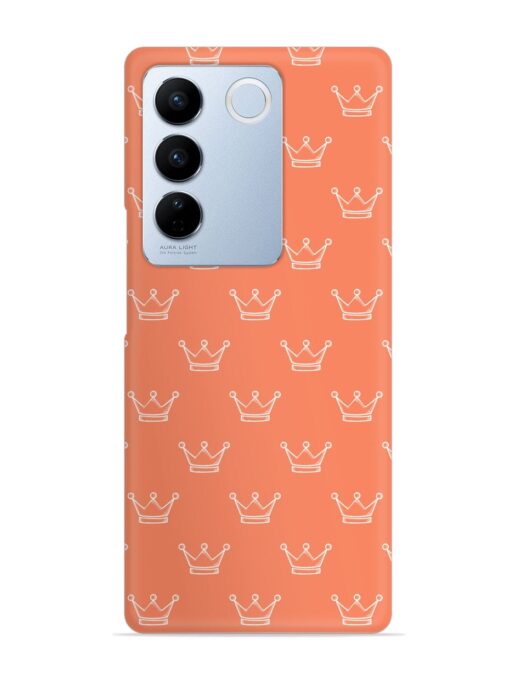 Hand Drawn Crown Snap Case for Vivo V27 (5G)