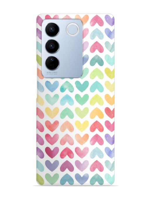 Seamless Colorful Watercolor Snap Case for Vivo V27 (5G) Zapvi