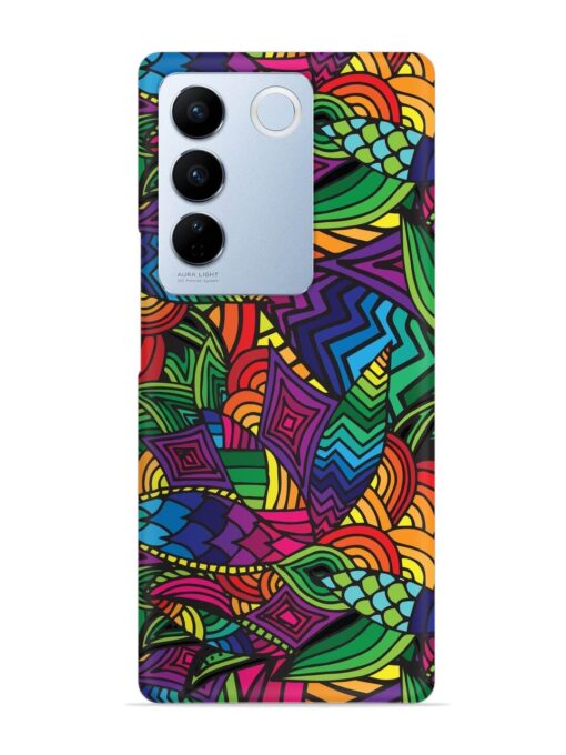 Abstract Multicolor Seamless Snap Case for Vivo V27 (5G) Zapvi