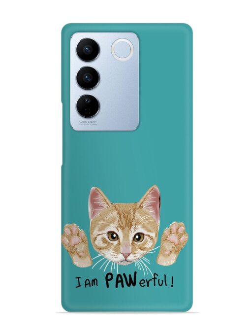 Typography Slogan Cat Snap Case for Vivo V27 (5G)