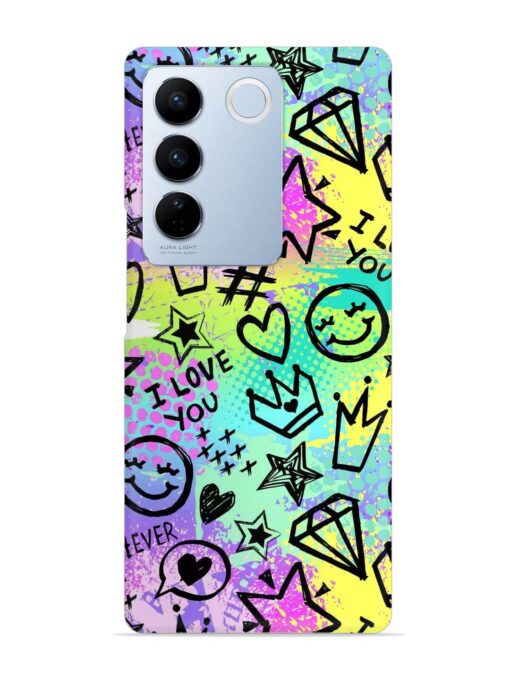 Bright Seamless Pattern Snap Case for Vivo V27 (5G) Zapvi