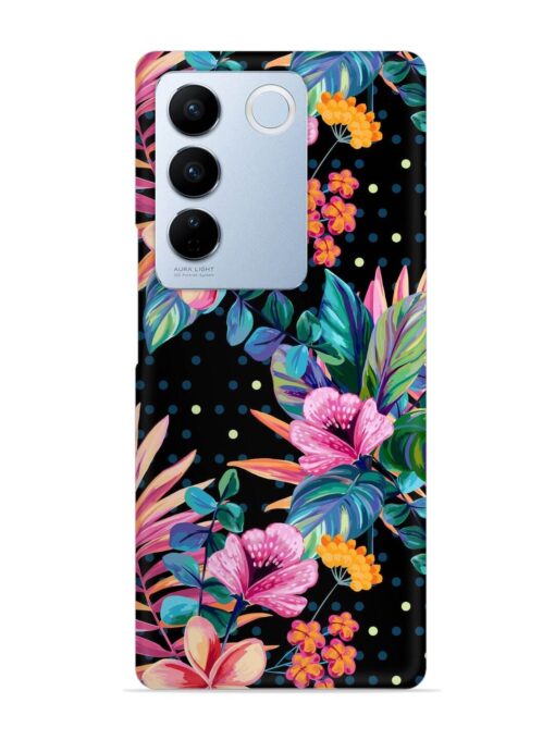 Seamless Floral Pattern Snap Case for Vivo V27 (5G)