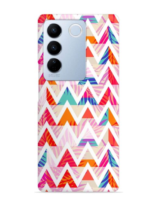 Abstract Triangle Background Snap Case for Vivo V27 (5G) Zapvi