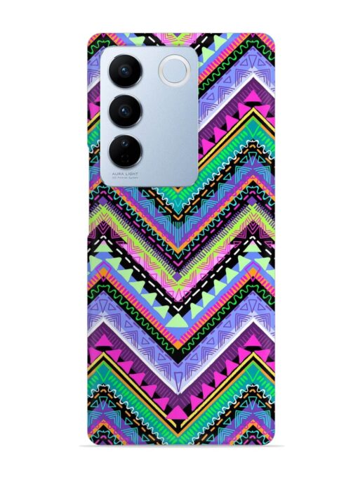 Tribal Aztec Print Snap Case for Vivo V27 (5G)