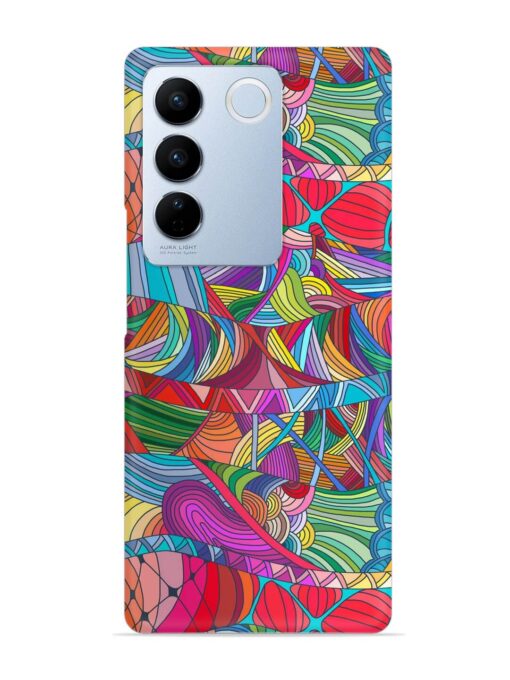 Seamless Patterns Hand Drawn Snap Case for Vivo V27 (5G)