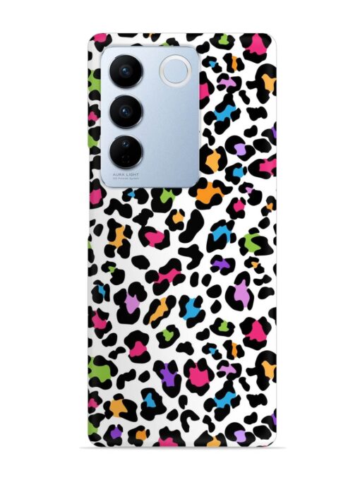 Seamless Leopard Pattern Snap Case for Vivo V27 (5G)