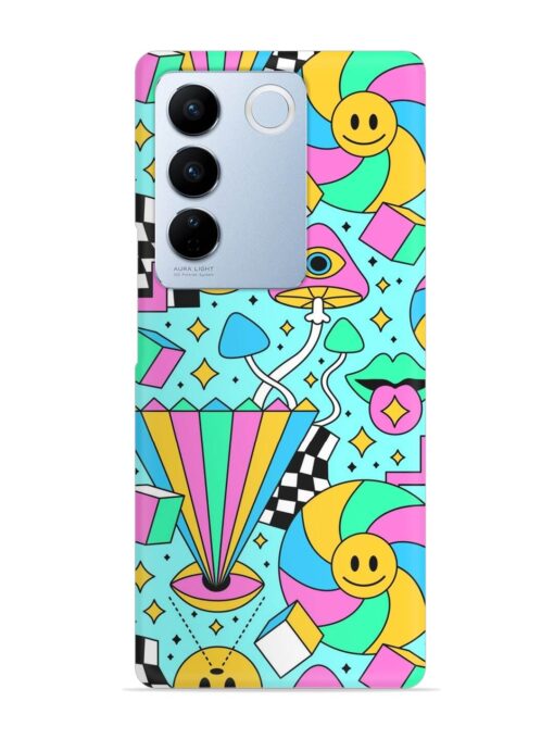 Trippy Rainbow 60S Snap Case for Vivo V27 (5G)