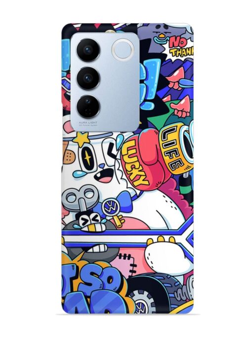 Universal Doodle Snap Case for Vivo V27 (5G) Zapvi