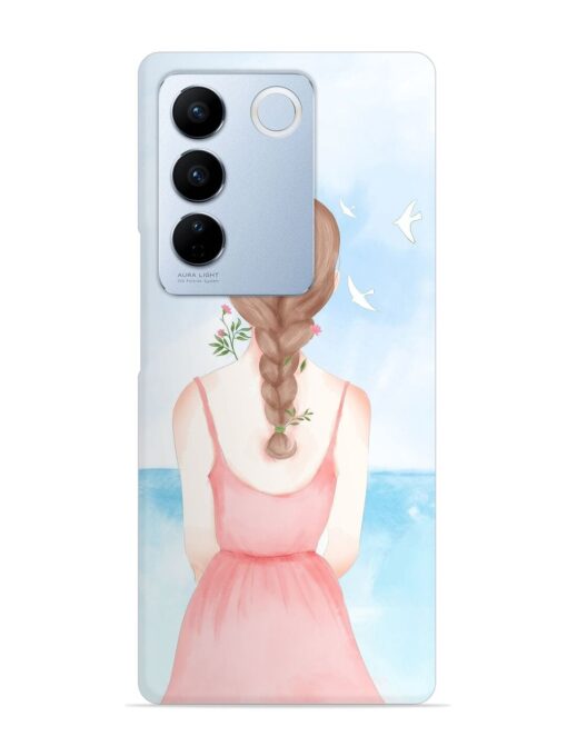 Watercolor Girl Vector Snap Case for Vivo V27 (5G) Zapvi