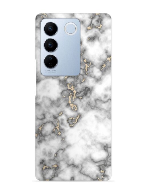 Gray And Gold Marble Snap Case for Vivo V27 Pro (5G) Zapvi