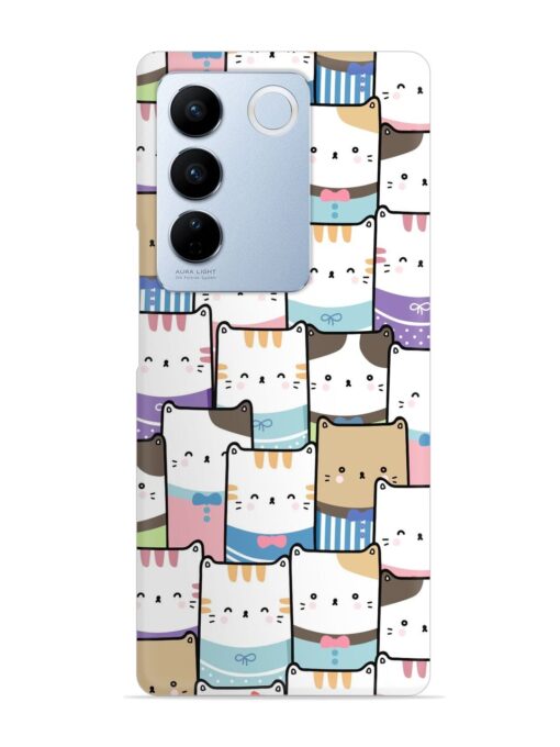 Cute Adorable Cat Snap Case for Vivo V27 Pro (5G) Zapvi