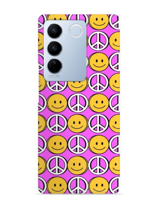 Smiley Face Peace Snap Case for Vivo V27 Pro (5G) Zapvi