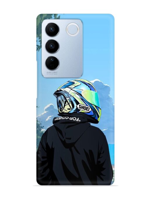 Rider With Helmet Snap Case for Vivo V27 Pro (5G) Zapvi