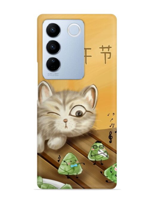 Cat Scorpion Dancing Snap Case for Vivo V27 Pro (5G) Zapvi