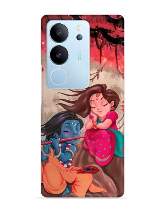 Radhe Krishna Water Art Snap Case for Vivo V29 (5G) Zapvi