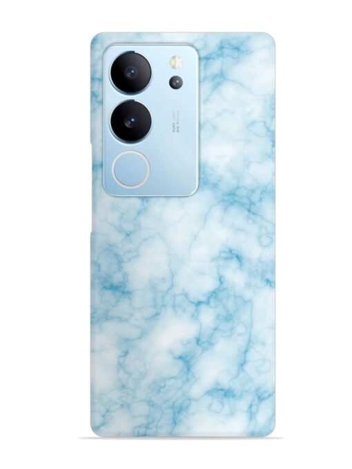 Blue White Natural Marble Snap Case for Vivo V29 (5G) Zapvi